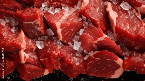 Full background texture of raw meat