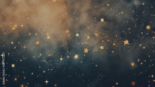 Vintage dark atmosphere wallpaper decorated with small stars