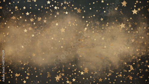 Vintage dark atmosphere wallpaper decorated with small stars