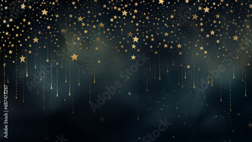Vintage dark atmosphere wallpaper decorated with small stars