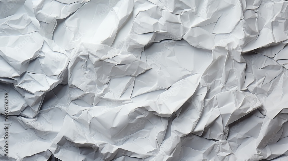 Seamless texture of white crumpled paper for background Seamless texture of white crumpled paper for background
