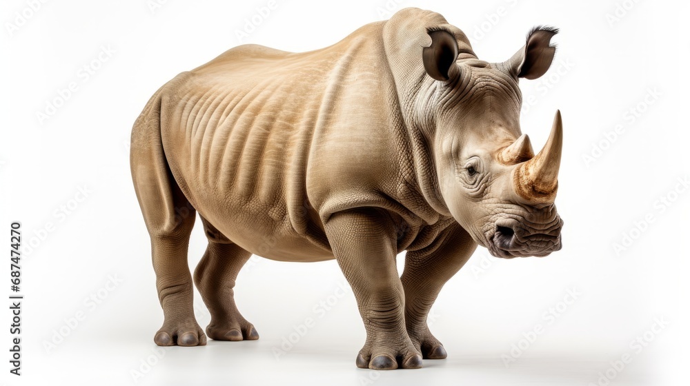 Fototapeta premium Rhino isolated on a white background