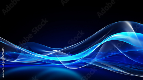 Futuristic Blue Glow: Shiny Lines Effect Vector Background - Abstract Digital Illustration Creating Vibrant Energy in Modern Design.