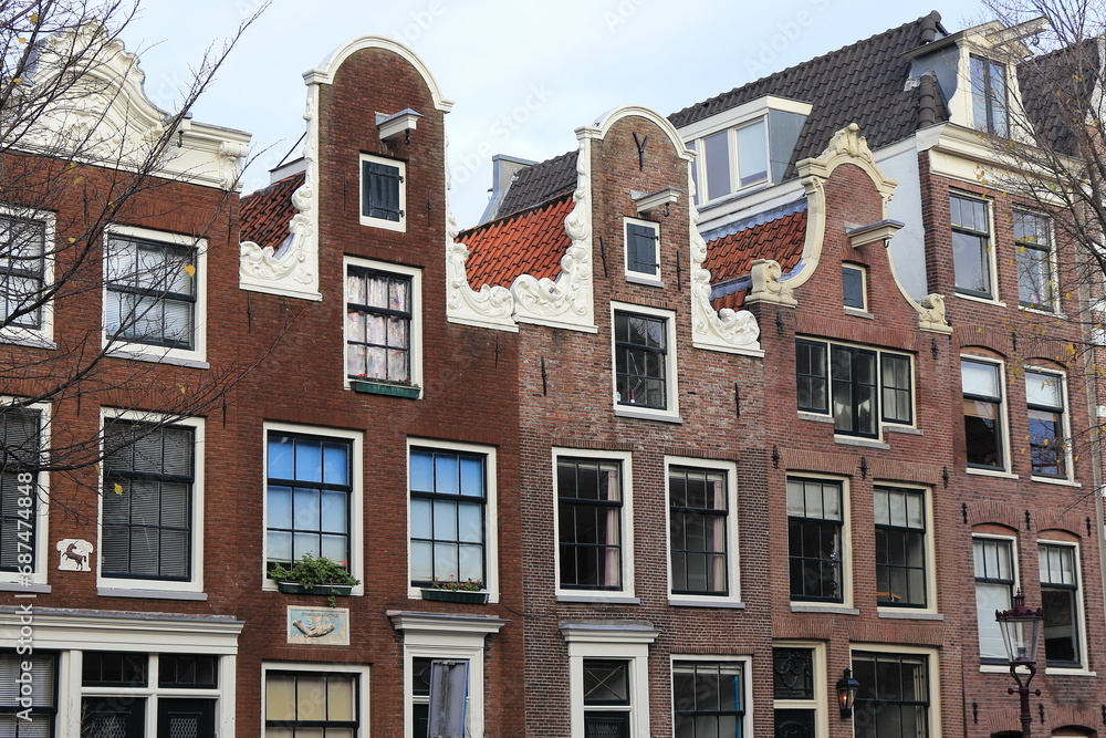 Amsterdam Bloemgracht Canal House Facades, Netherlands