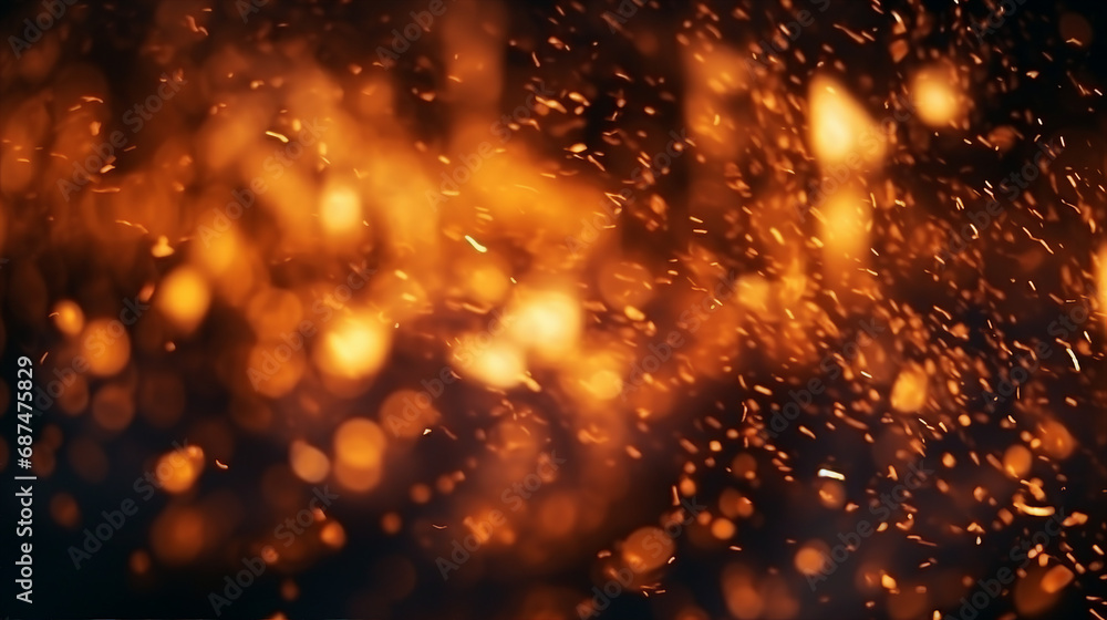 Dynamic Fire Embers: Abstract Blaze of Intense Sparks and Motion on a Black Background - Fiery Energy Captured in Mesmerizing Artistic Composition. Dynamic Fire Embers: Abstract Blaze of Intense Sparks and Motion on a Black Background - Fiery Energy Captured in Mesmerizing Artistic Composition.