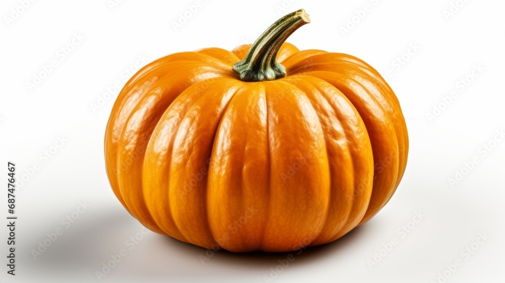 Obraz premium Single mini pumpkin isolated on a white background