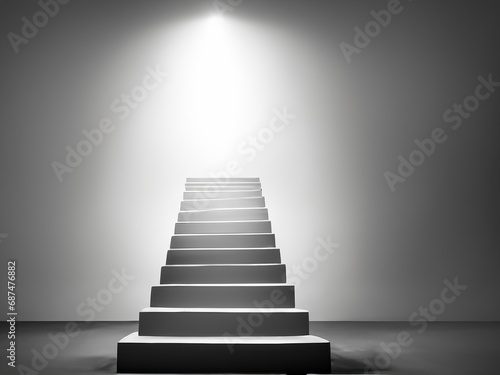 stairway in empty room  light in background