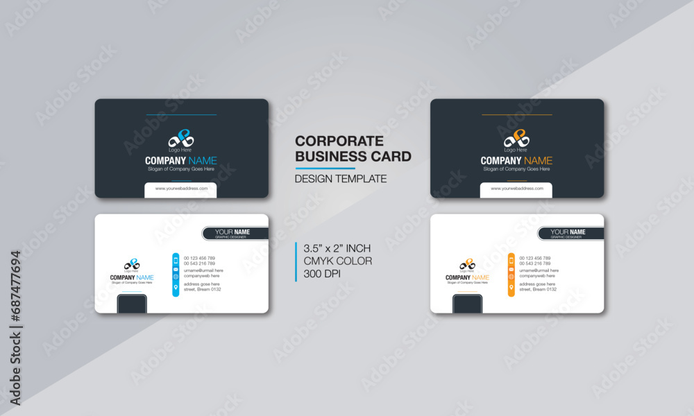 Fototapeta premium Modern professional business card design templates