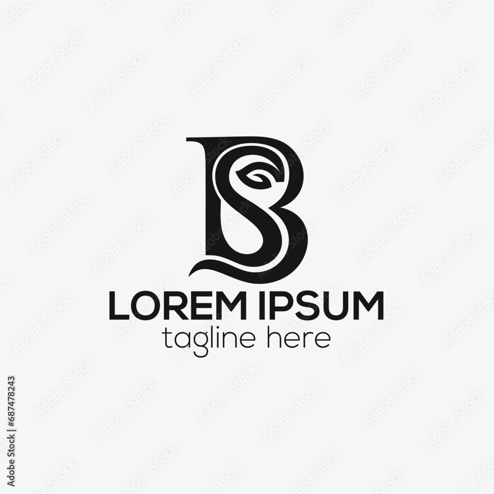 Fototapeta premium Modern initial B letter logo design concept isolated vector template illustration for business and company