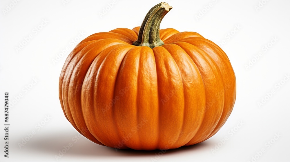 Obraz premium Single mini pumpkin isolated on a white background