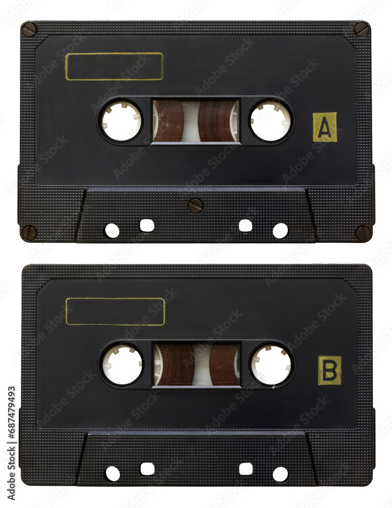 Fototapeta premium audio cassette isolated
