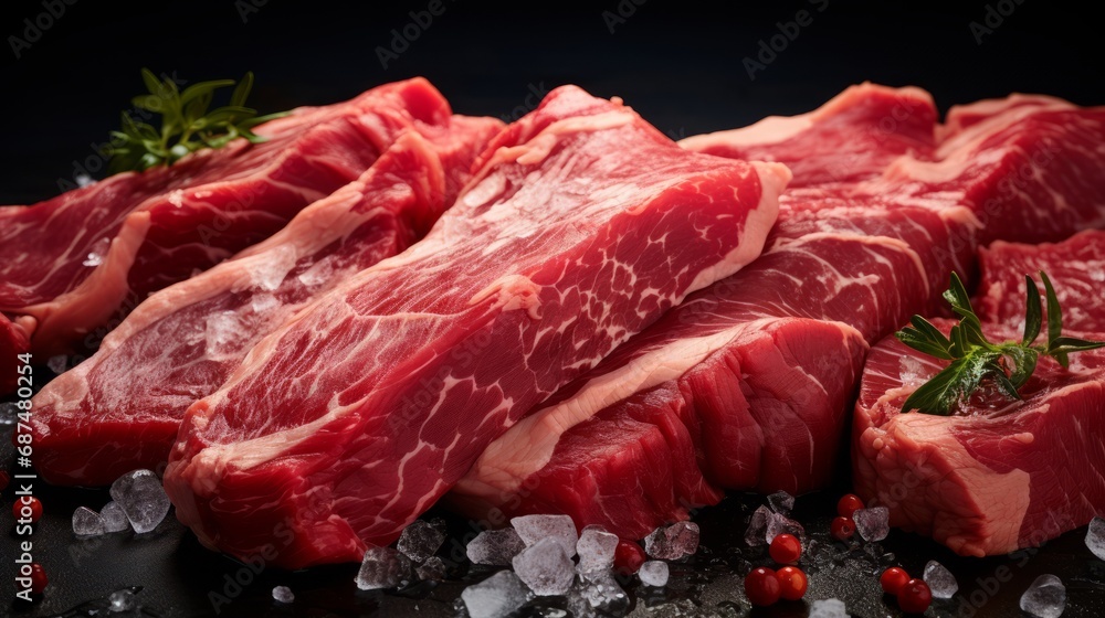 Full background texture of raw meat