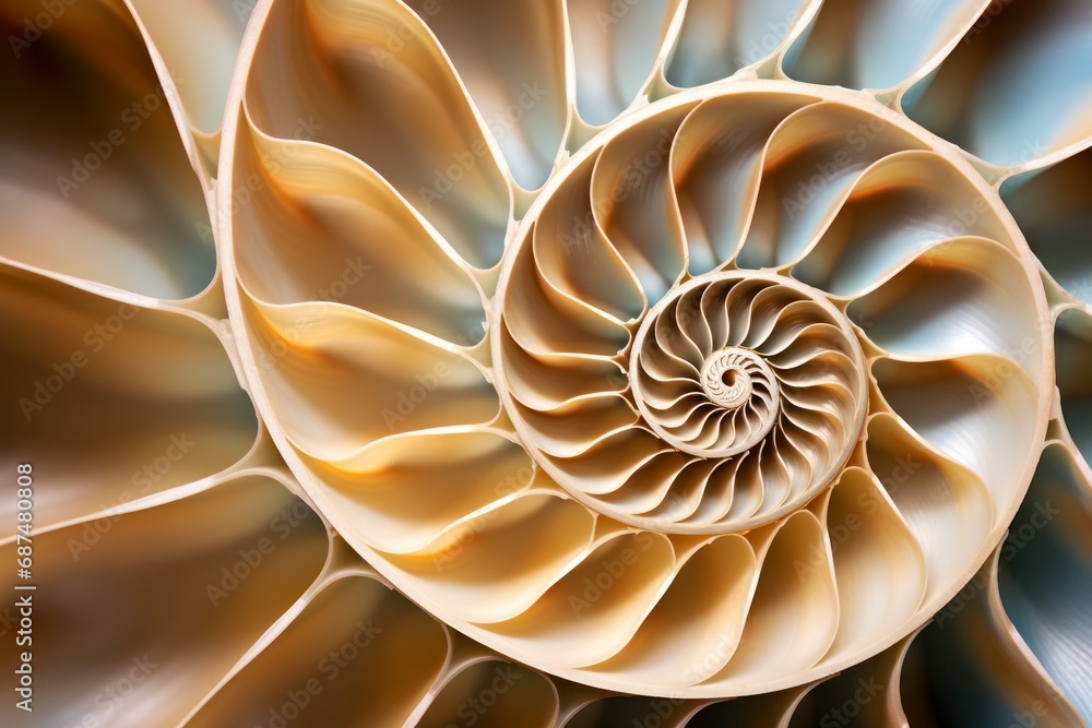 nautilus shell pattern close up nautilus shell pattern close up