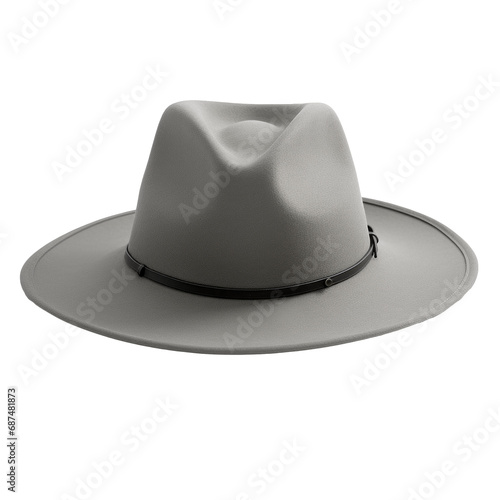 Grey hat on isolated background