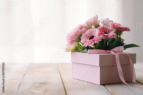 Valentine's Day gift mockup with copy space as graphic resource