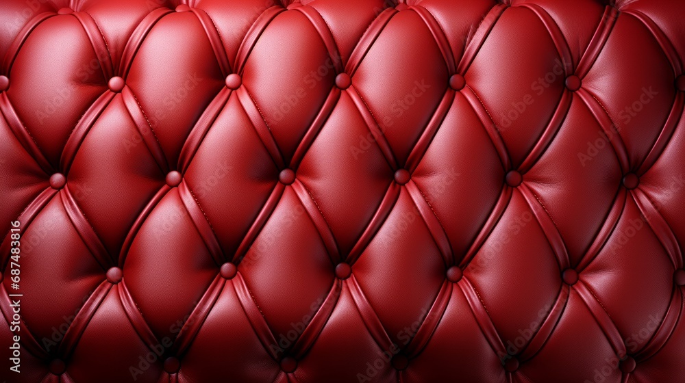 Quilted red leather texture with buttons padded Quilted red leather texture with buttons padded