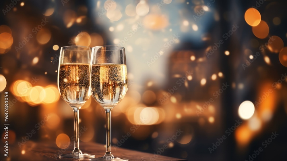 A Sparkling Affair: Visualizing New Year's Festivities Amidst Golden Illumination A Sparkling Affair: Visualizing New Year's Festivities Amidst Golden Illumination