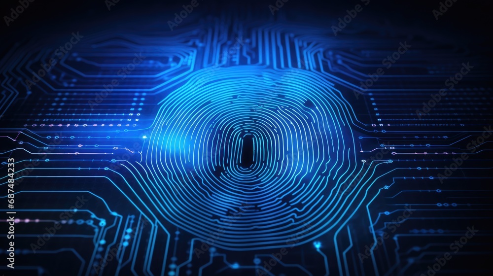 Digital Fingerprint technology background Digital Fingerprint technology background