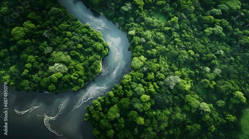 view of the dense Amazon rainforest