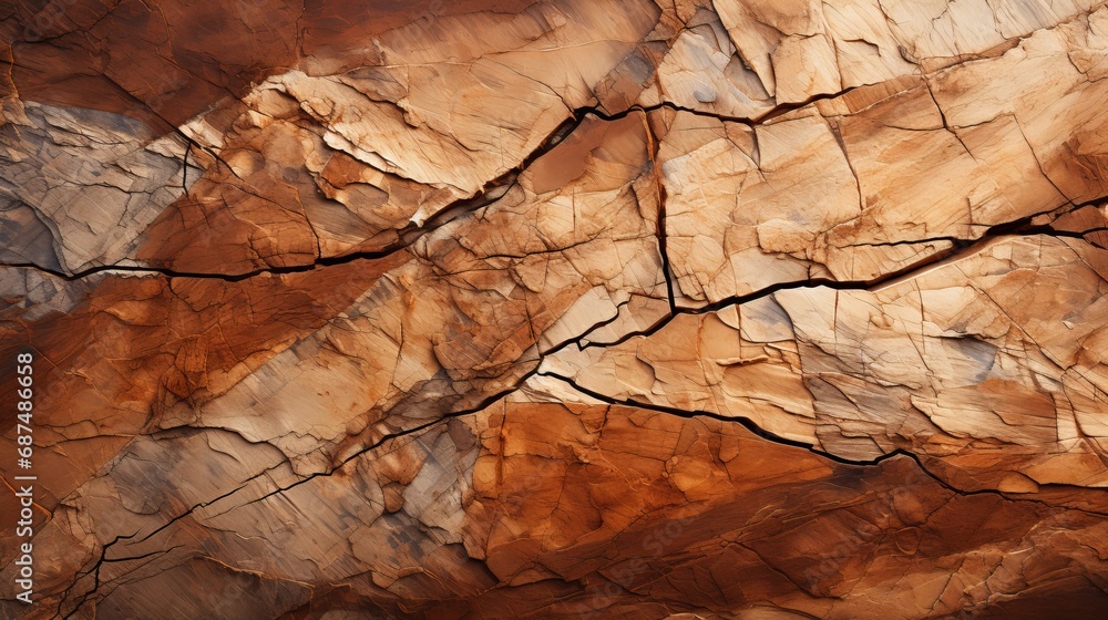 Rough eroded surface of a sandstone rock