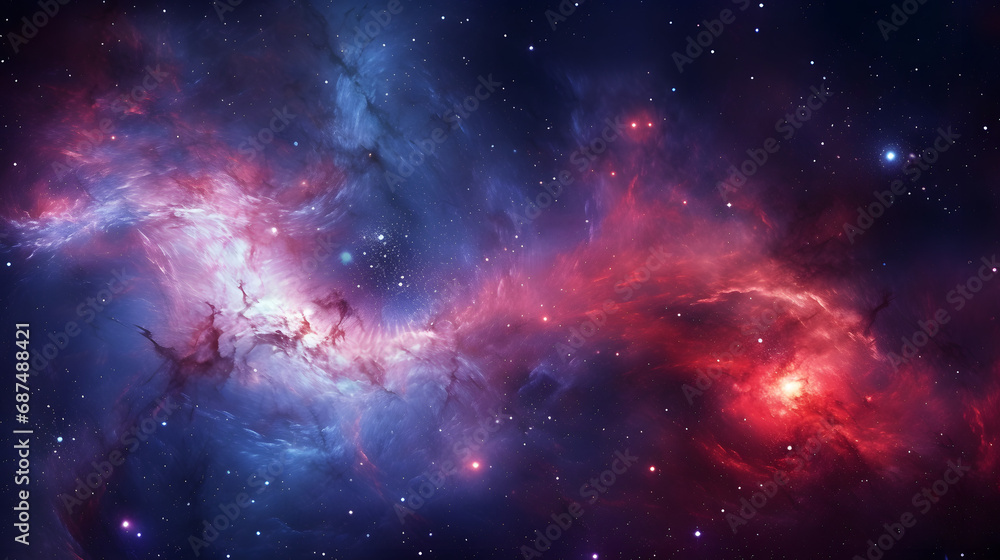 Fototapeta premium 3D swirling galaxy pattern with stars and nebulae