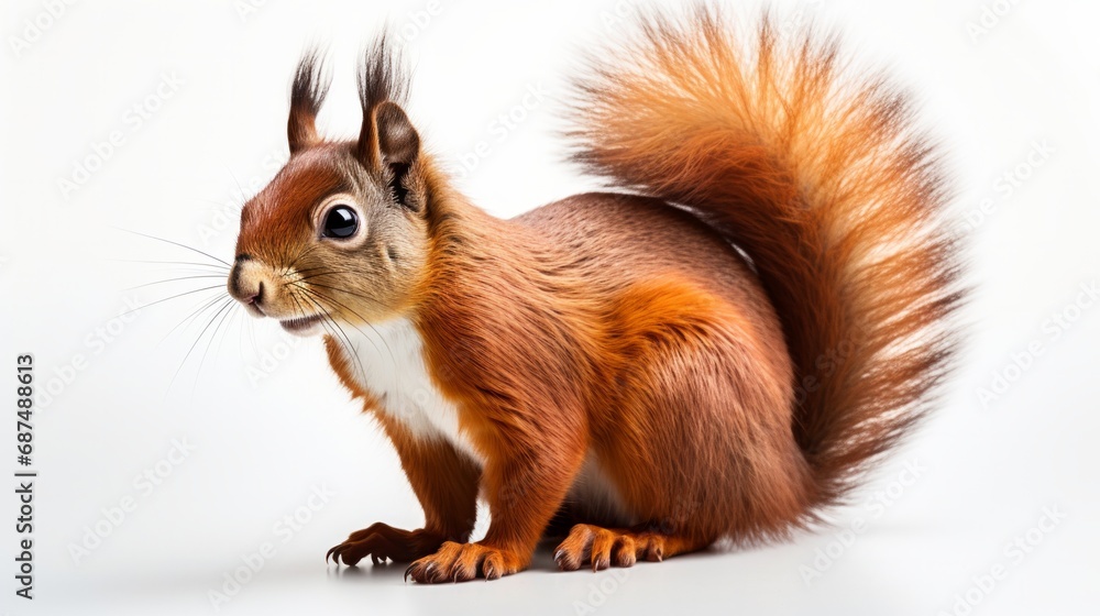 Squirrel isolated on a white background Squirrel isolated on a white background
