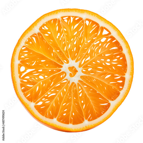 Orange Slice Isolated on Transparent Background photo