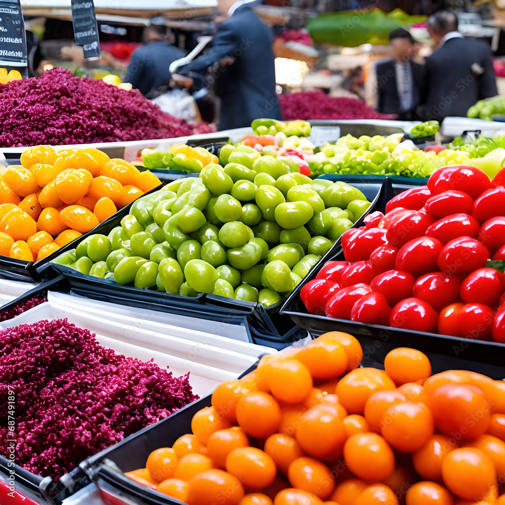 fruits and vegetables at market