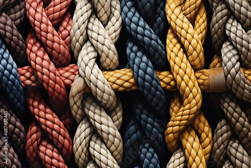 diverse ropes connected together in interdependence