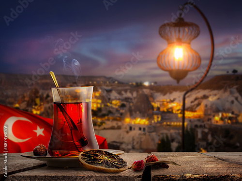 Tea drinking in Turkey photo