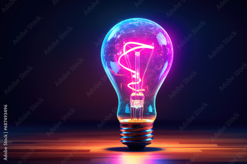 light bulb on black background light bulb on black background