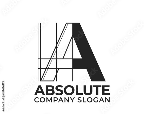 company logo design. geometric and lettering symbol. logotype vector image