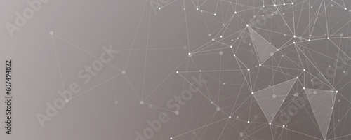 Neural network concept. Connected cells with links. High technology process. Abstract futuristic background. Handmade vector.