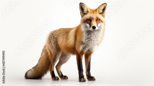 Fox isolated on a white background