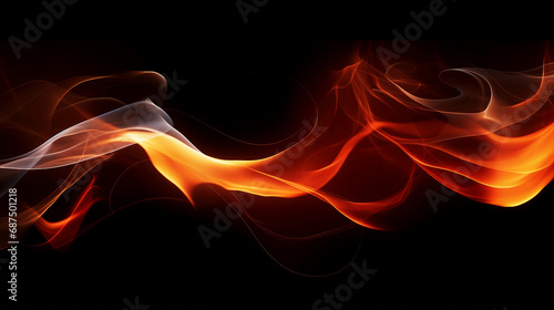 Energetic Fire Abstract: Vibrant Flames and Copyspace for Dynamic Backgrounds - A Dramatic Composition of Burning Heat and Intense Inferno Ignition, Ideal for Passionate Designs.