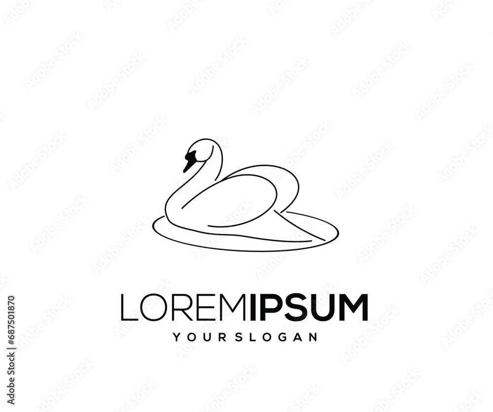 Naklejka premium swan icon