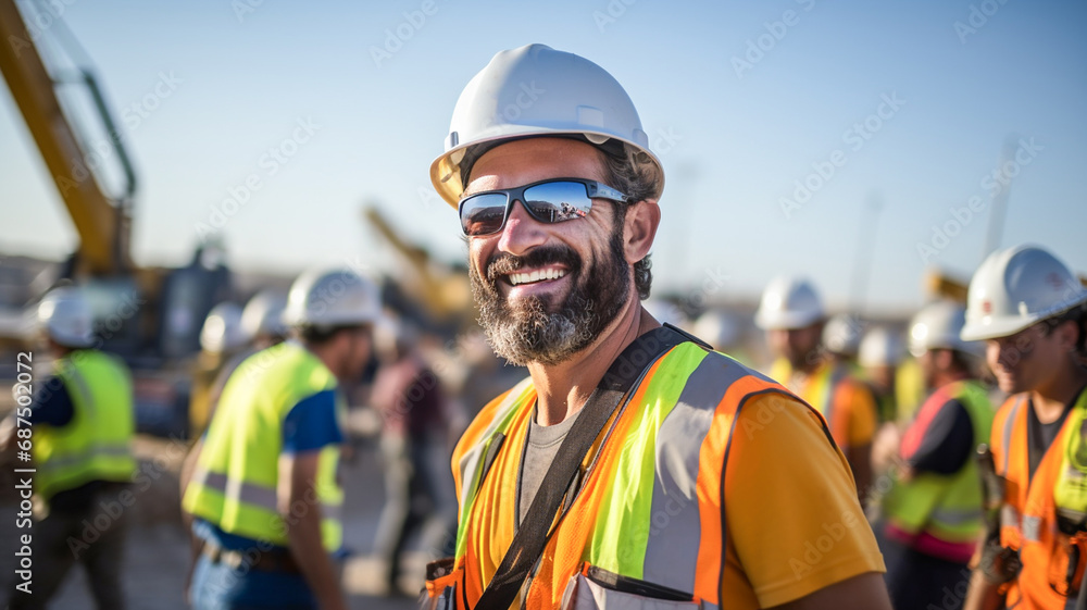 Happy Of Team Construction Worker Engineer Construction And Team Or