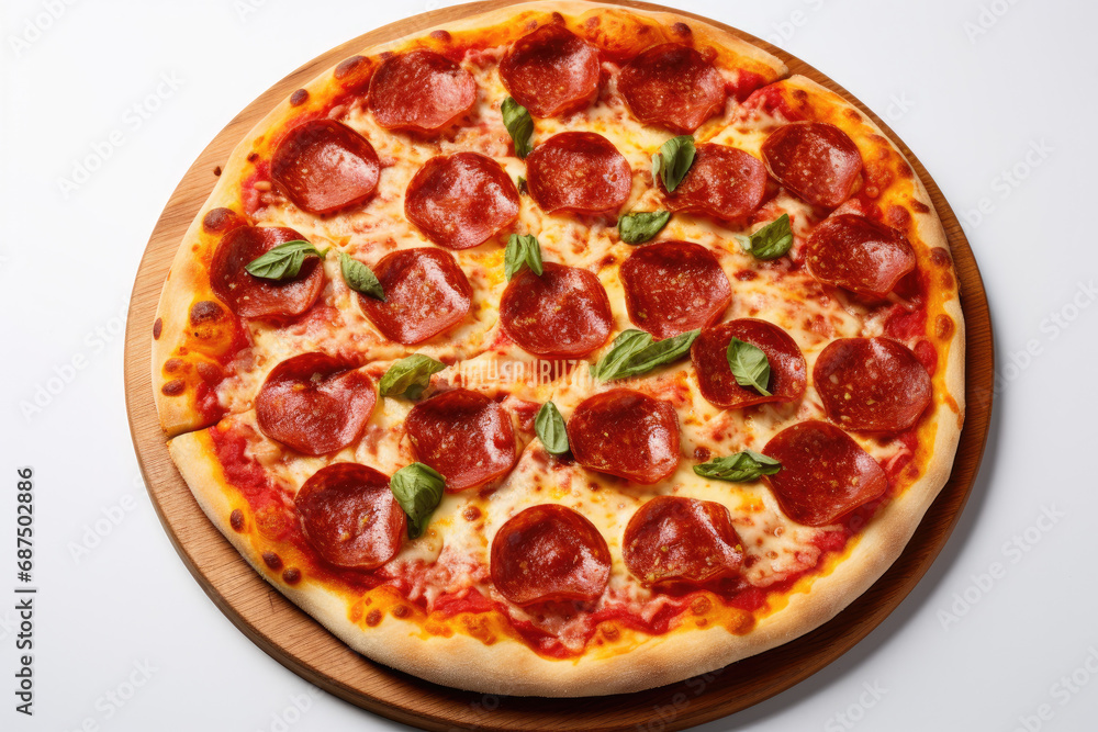 pizza with salami and tomato pizza with salami and tomato