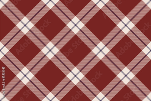 Tartan plaid background, diagonal check seamless pattern. Vector fabric texture for textile print, wrapping paper, gift card, wallpaper.