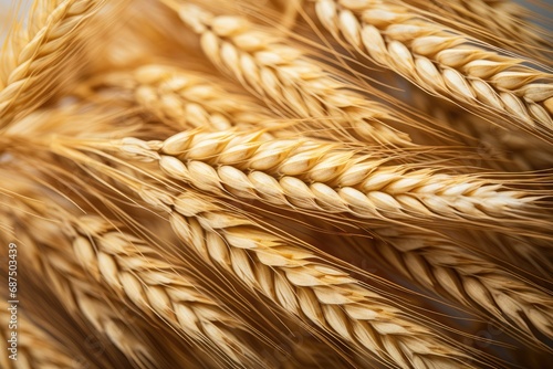 Close up view of ears of wheat
