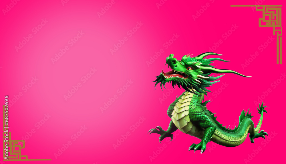 Fototapeta premium happy chinese new year dragon zodiac sign year of the dragon chinese