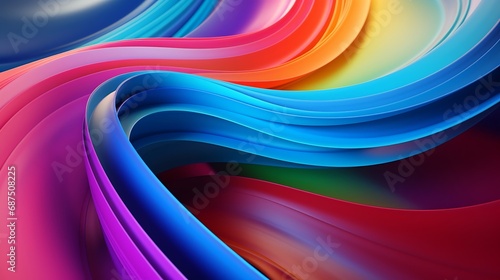 A stunning 3D render of an abstract multicolor spectrum : Generative AI