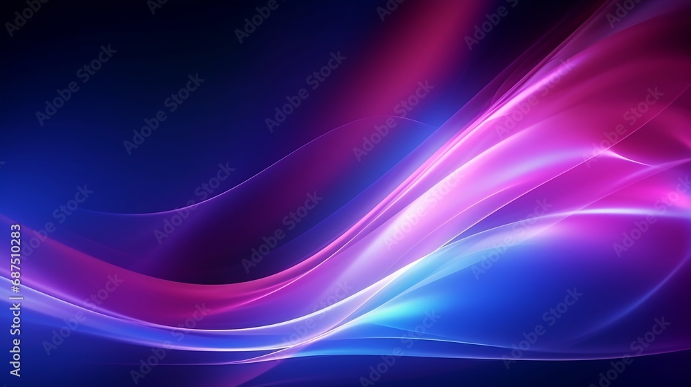Blur neon glow. Fluorescent abstract background. Futuristic radiance. Defocused UV navy blue pink purple color light flare motion modern overlay effect : Generative AI Blur neon glow. Fluorescent abstract background. Futuristic radiance. Defocused UV navy blue pink purple color light flare motion modern overlay effect : Generative AI