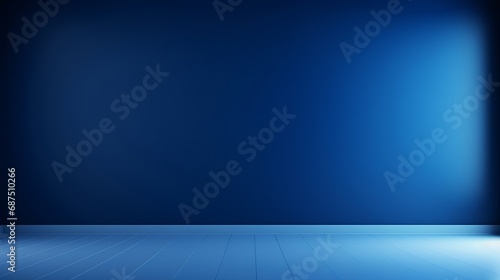 Blue gradient abstract background empty room with space for your text and picture : Generative AI photo