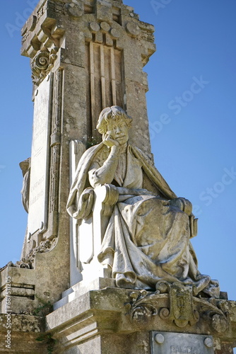Monument to the Galician poet Rosalía de Castro in the Alameda of Santiago de Compostela Santiago de Compostela, Galicia, Spain 10092023