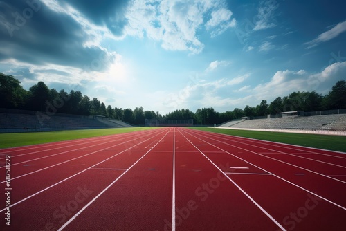 Pristine Running Track, Ready for Athletes