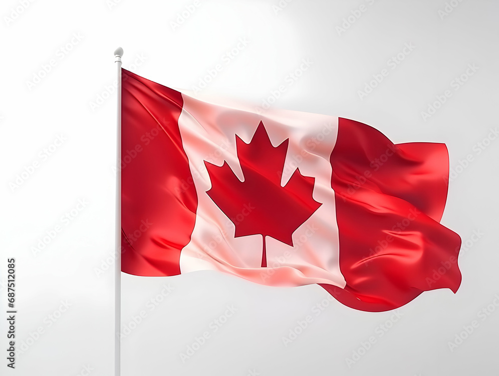 Canada national flag background, Canadian flag weaving made by silk cloth fabric, Canada background, ai generated image Canada national flag background, Canadian flag weaving made by silk cloth fabric, Canada background, ai generated image