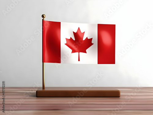 Canada national flag background, Canadian flag weaving made by silk cloth fabric, Canada background, ai generated image