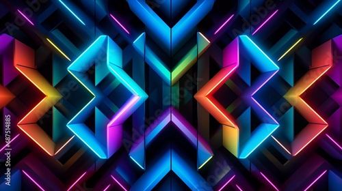 Fototapeta Naklejka Na Ścianę i Meble -  neon patterns - geometry, background, wallpaper