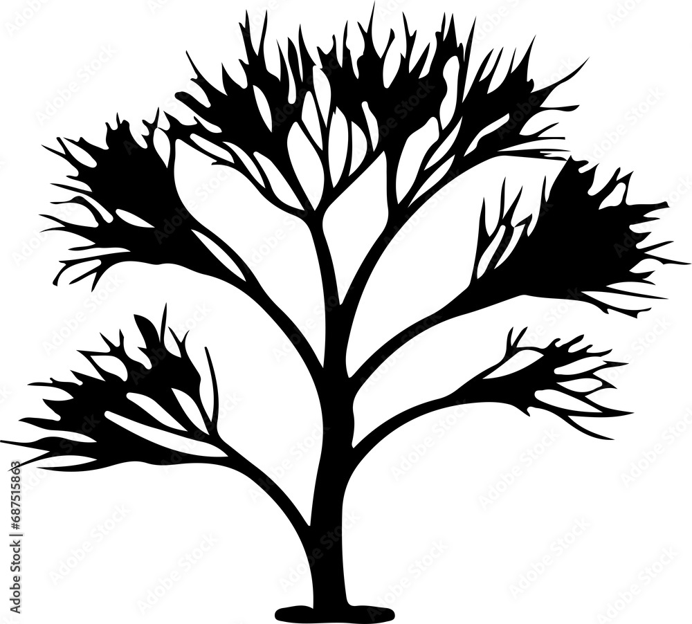 Tree branch slihouette Tree branch slihouette